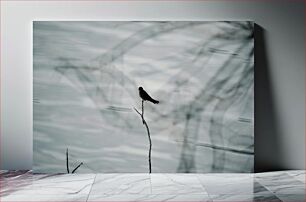 Πίνακας, Solitary Bird on a Branch Μοναχικό πουλί σε ένα κλαδί