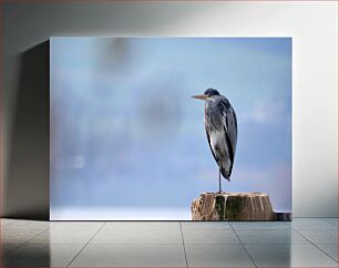 Πίνακας, Solitary Bird on a Stump Μοναχικό πουλί σε κούτσουρο