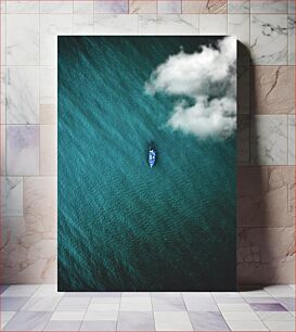 Πίνακας, Solitary Boat on a Vast Sea Μοναχικό σκάφος σε μια απέραντη θάλασσα