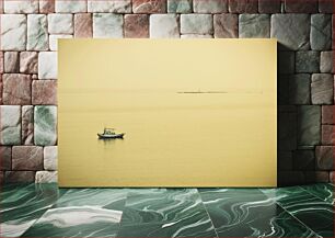 Πίνακας, Solitary Boat on Calm Sea Μοναχικό σκάφος στην ήρεμη θάλασσα