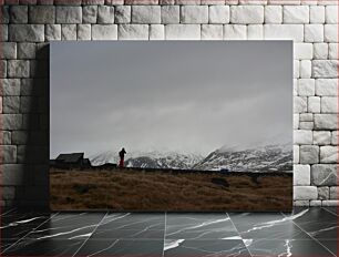 Πίνακας, Solitary Figure in a Winter Landscape Μοναχική φιγούρα σε χειμερινό τοπίο