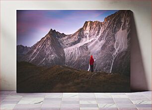 Πίνακας, Solitary Figure in Majestic Mountains Μοναχική Φιγούρα στα Μεγαλοπρεπή Βουνά