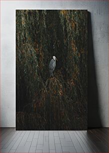 Πίνακας, Solitary Heron in Dense Foliage Μοναχικός ερωδιός σε πυκνό φύλλωμα