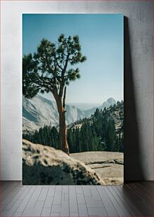 Πίνακας, Solitary Tree in Mountain Landscape Μοναχικό δέντρο σε ορεινό τοπίο