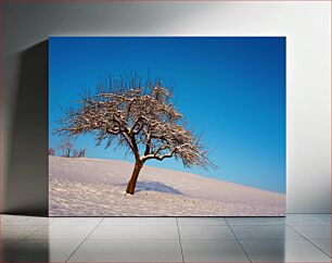 Πίνακας, Solitary Tree in Snowy Landscape Μοναχικό δέντρο σε χιονισμένο τοπίο