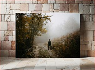 Πίνακας, Solitary Walk in the Foggy Forest Μοναχικός περίπατος στο ομιχλώδες δάσος