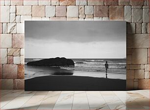 Πίνακας, Solitary Walk on the Beach Μοναχικός περίπατος στην παραλία
