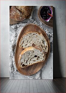 Πίνακας, Sourdough Bread and Jam Ζυμωτό ψωμί και μαρμελάδα