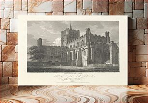 Πίνακας, South East View of the Abbey Church, St. Albans, Hertsfordshire, Outer Suburb - North