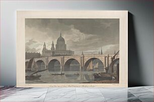 Πίνακας, South West View of Saint Paul's Cathedral and Blackfrairs Bridge