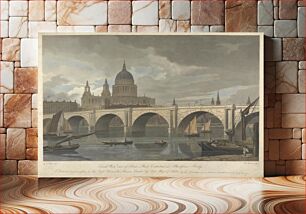 Πίνακας, South West View of St. Paul's Cathedral and Blackfriars Bridge