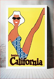 Πίνακας, Southern California. (1963) girl in Sante Fe bathing suit poster