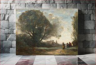 Πίνακας, Souvenir of Terracina (ca. 1864) by Jean Baptiste Camille Corot