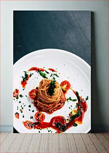Πίνακας, Spaghetti Dish with Tomato Sauce Σπαγγέτι με σάλτσα ντομάτας