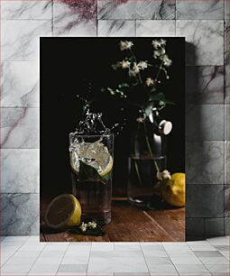 Πίνακας, Splashing Lemon Water Πιτσίλισμα νερού με λεμόνι