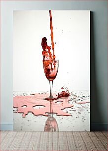 Πίνακας, Splashing Red Wine in Glass Πιτσίλισμα κόκκινου κρασιού σε ποτήρι