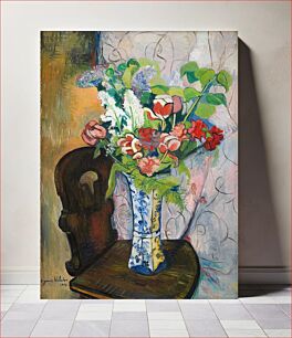 Πίνακας, Spring Flowers (1928), vintage flower vase illustration by Suzanne Valadon