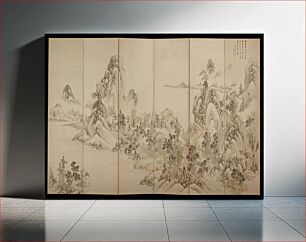 Πίνακας, Spring Landscape (right of a pair of Spring and Autumn Landscapes) (1821) by Urakami Shunkin