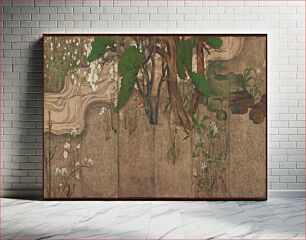 Πίνακας, Spring Trees and Grasses by a Stream, Japan