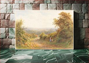 Πίνακας, Squirrel Lane, near Magham Down, Sussex by Roberto Angelo Kittermaster Marshall (1849–1902 or after)