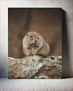 Πίνακας, Squirrel on a rock Σκίουρος σε βράχο