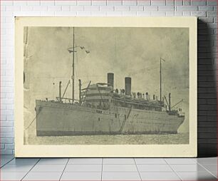 Πίνακας, SS Cuba ship. Historical drawing. Free public domain CC0 photo