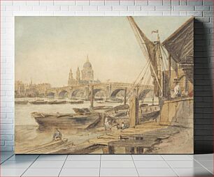 Πίνακας, St. Paul's Cathedral and Blackfriar's Bridge by William Henry Hunt