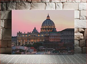 Πίνακας, St. Peter's Basilica at Sunset Βασιλική του Αγίου Πέτρου στο ηλιοβασίλεμα