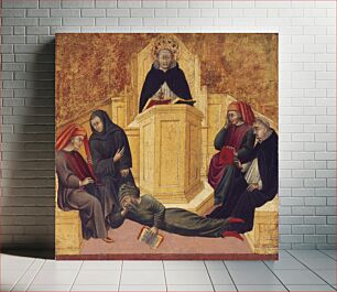 Πίνακας, St. Thomas Aquinas Confounding Averroës (1445–50) by Giovanni di Paolo, Italian, c.1399–1482