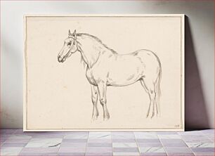 Πίνακας, Staand paard, naar links (1818) by Jean Bernard