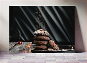 Πίνακας, Stack of Chocolate Cookies Στοίβα μπισκότα σοκολάτας