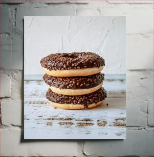 Πίνακας, Stack of Chocolate Donuts Στοίβα ντόνατς σοκολάτας