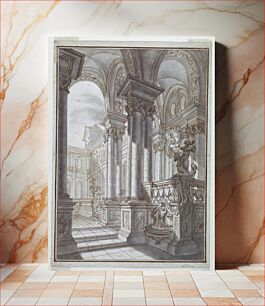 Πίνακας, Stage Design; Palace Court, follower of Antonio or Carlo Galli Bibiena, manufacturer