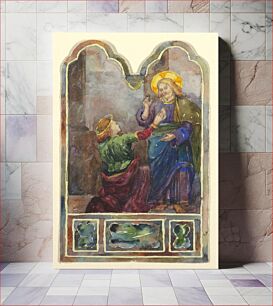 Πίνακας, Stained glass window: Christ and Peter, John C Wolf
