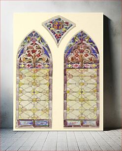 Πίνακας, Stained glass window: right pane of three part design, John C Wolf