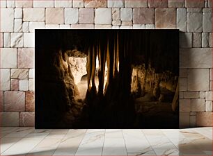 Πίνακας, Stalactites and Shadows in a Cave Σταλακτίτες και σκιές σε μια σπηλιά