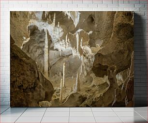 Πίνακας, Stalactites and Stalagmites in a Cave Σταλακτίτες και σταλαγμίτες σε μια σπηλιά