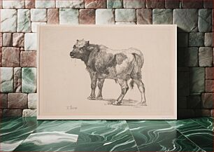 Πίνακας, Standing Bull Calf by Frederik Hendriksen