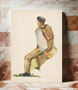Πίνακας, Standing man in a folk costume by Zolo Palugyay