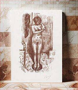 Πίνακας, Standing naked woman washes herself (1923–1927) by Pierre Bonnard