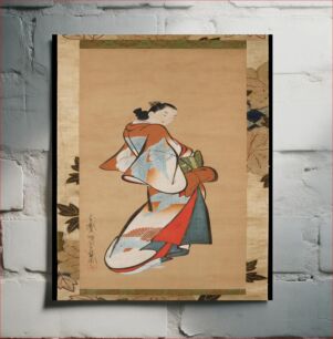 Πίνακας, Standing prostitute wearing a kimono decorated with flying geese