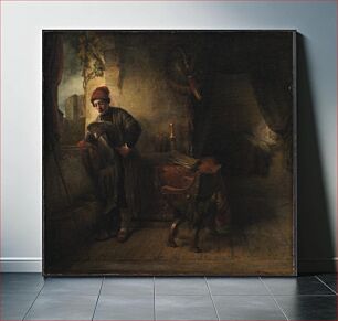 Πίνακας, Standing Young Man at the Window in his Study Reading, known as "The Student" by Rembrandt van Rijn