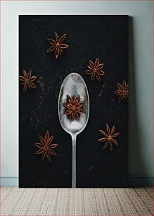 Πίνακας, Star Anise on Spoon Αστεροειδής γλυκάνισος στο κουτάλι