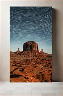 Πίνακας, Star Trails in Monument Valley Αστέρια μονοπάτια στην κοιλάδα των Μνημείων