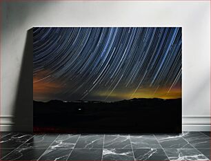 Πίνακας, Star Trails Over Landscape Αστρικά μονοπάτια πάνω από το τοπίο