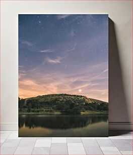 Πίνακας, Starlit Landscape with Mountain Έναστρο τοπίο με βουνό