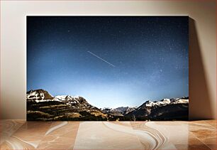 Πίνακας, Starlit Mountain Landscape Ορεινό τοπίο με έναστρο φως