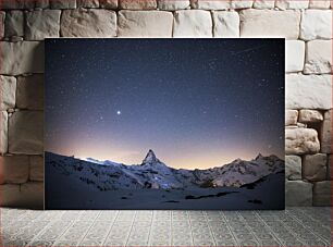 Πίνακας, Starlit Mountain Landscape Ορεινό τοπίο με έναστρο φως