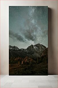 Πίνακας, Starry Mountain Landscape Έναστρο Ορεινό Τοπίο