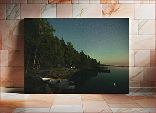 Πίνακας, Starry Night by the Lake Έναστρη Νύχτα δίπλα στη Λίμνη